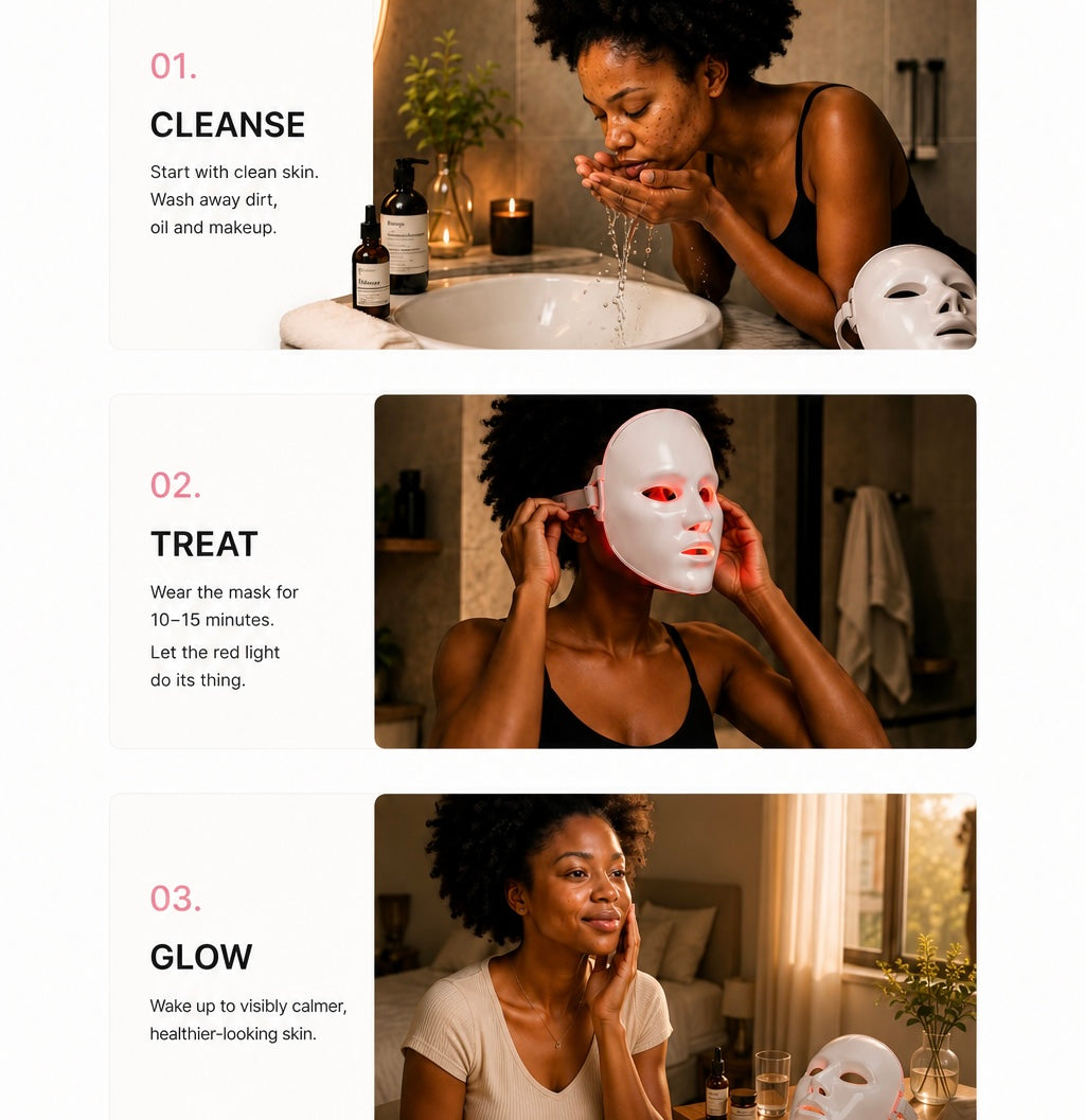 LED Light Therapy Mask Diamond Edition | 7-Color Red Light Care