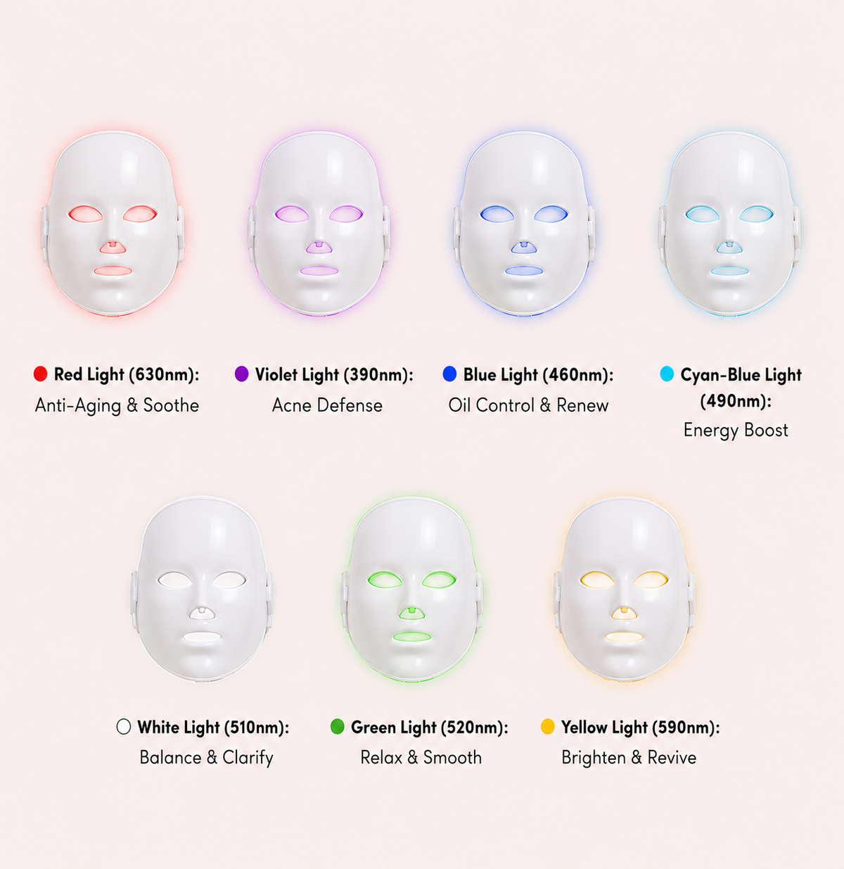 LED Light Therapy Mask Diamond Edition | 7-Color Red Light Care