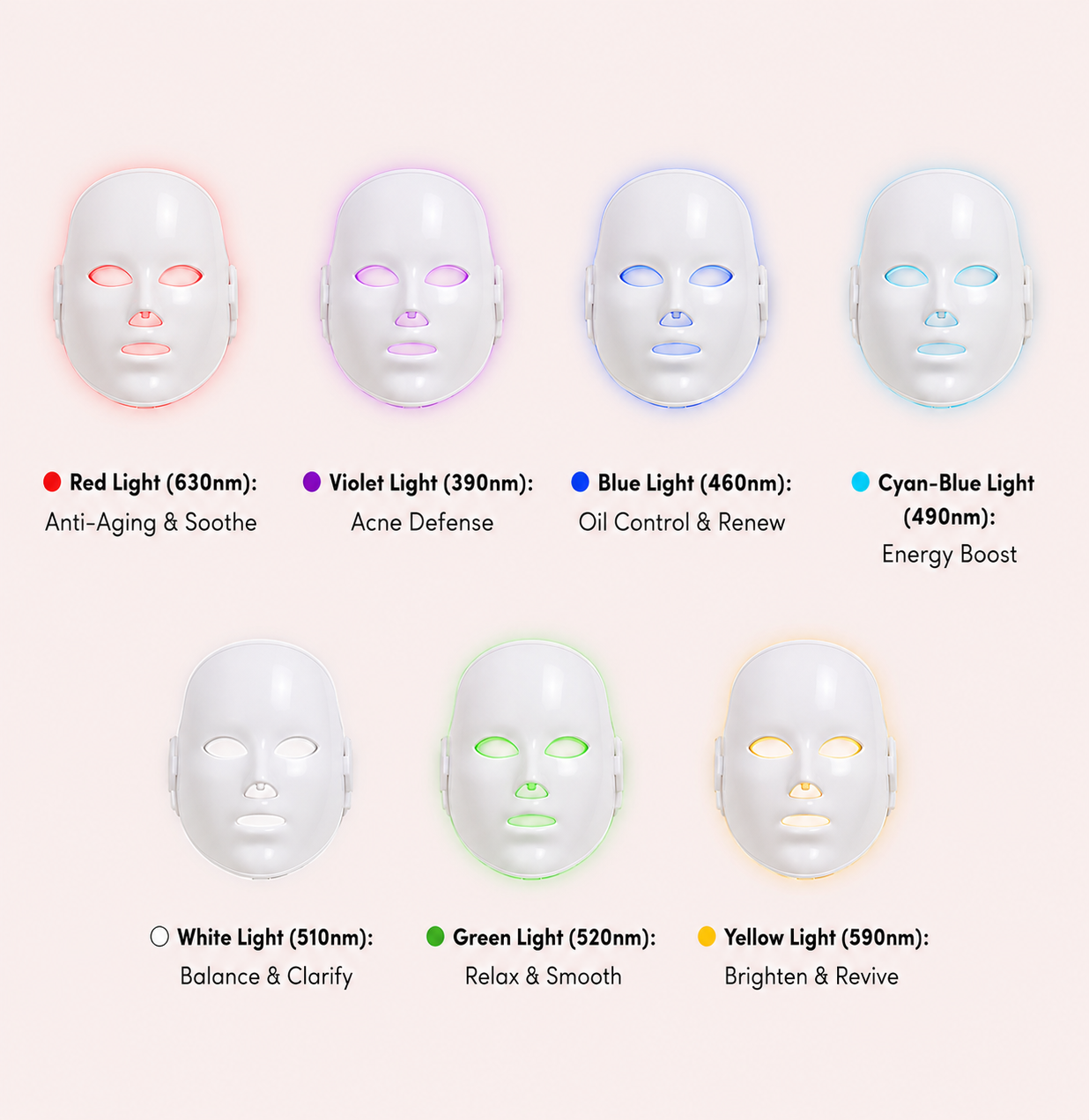LED Light Therapy Mask Diamond Edition | 7-Color Red Light Care